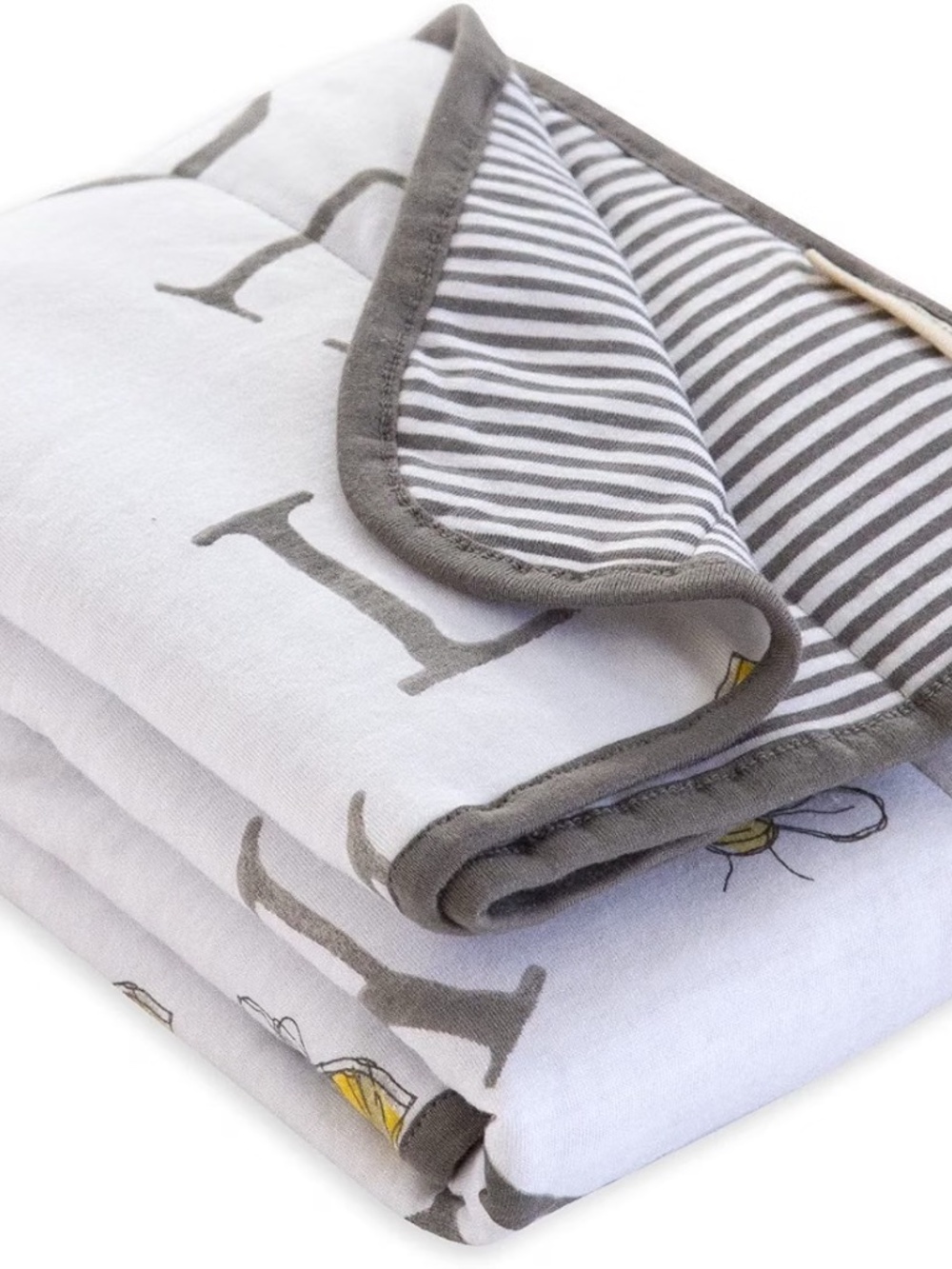 Burts Bees Baby Infant Reversible Blankets 100% Organic Cotton